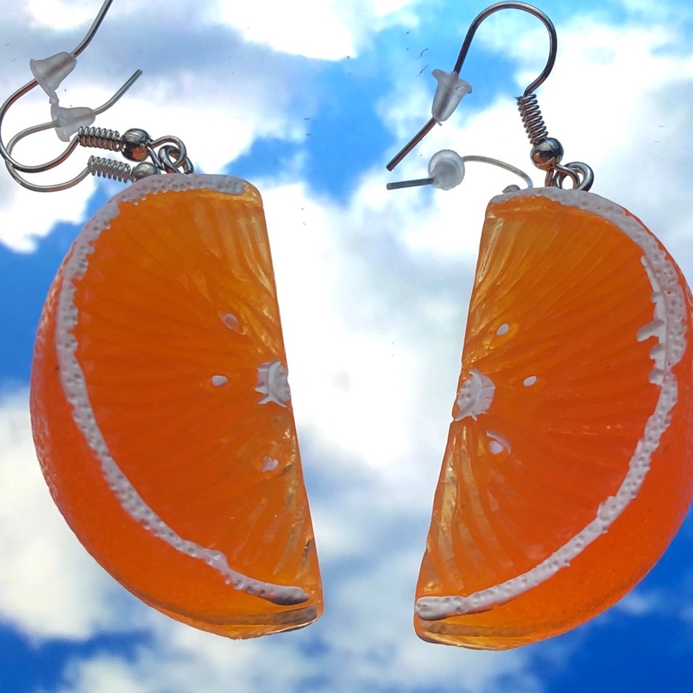 Orange Slice Earrings